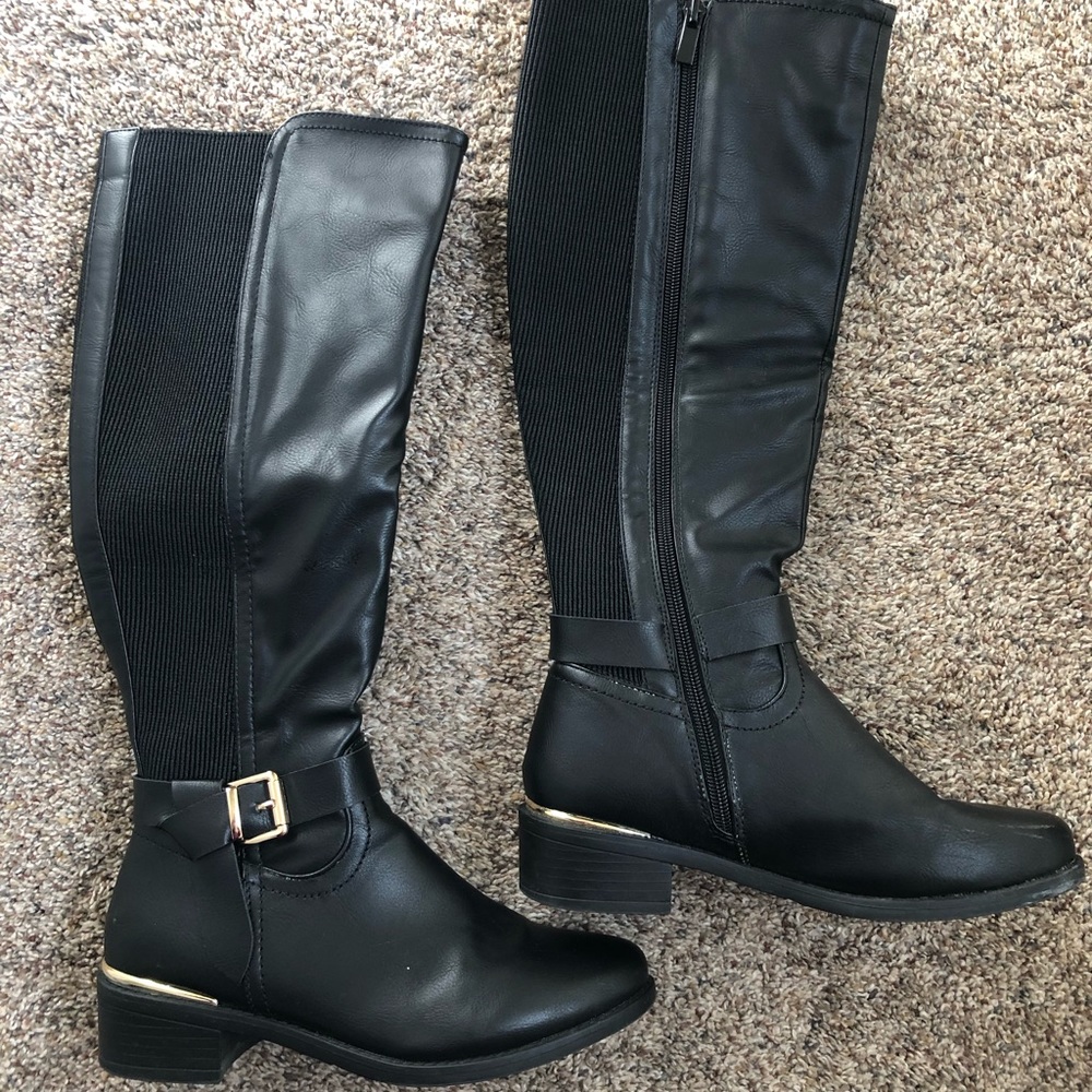 Black Knee High Boots